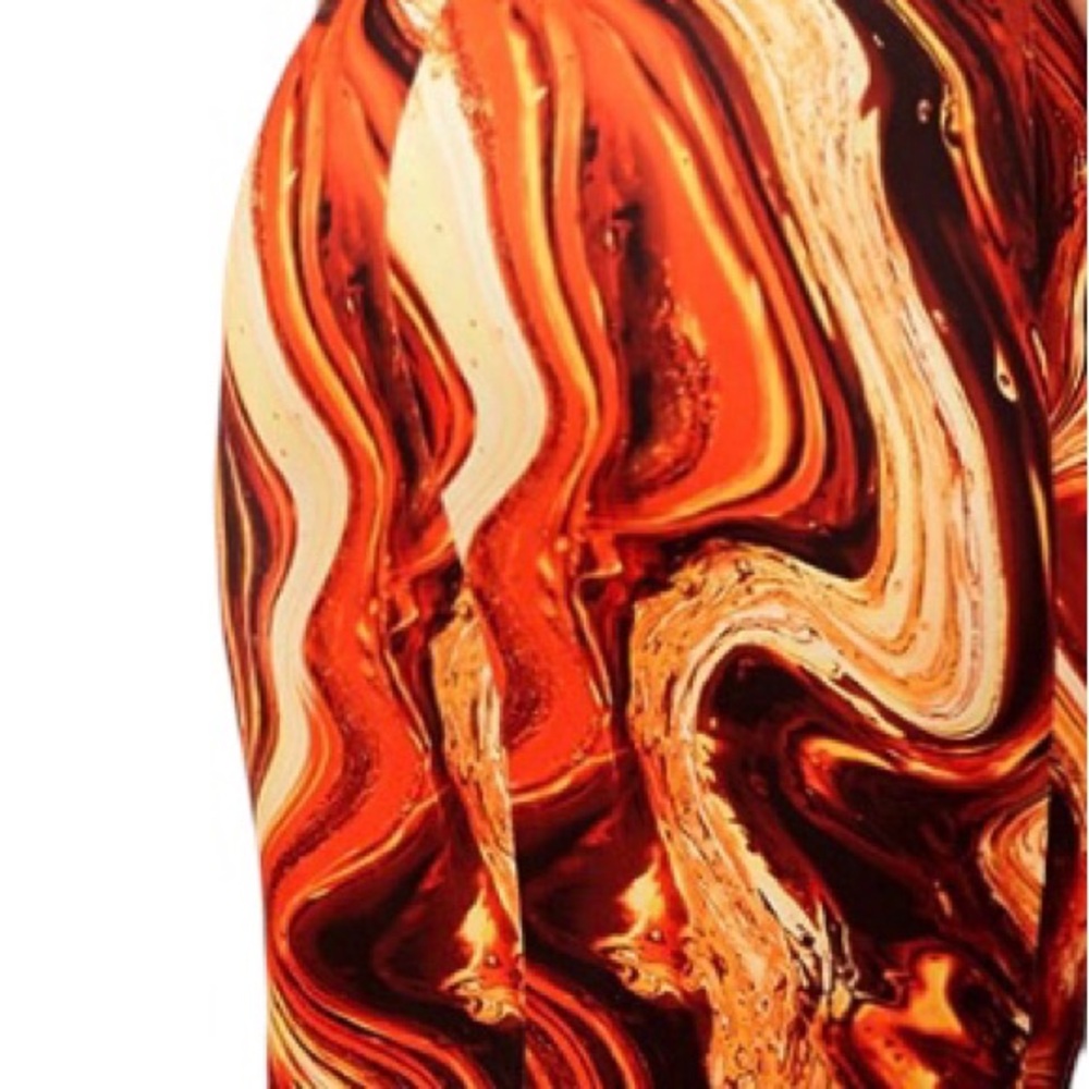 Shein Marble Print Body-con Maxi Cutout Dress - Picture 4 of 4